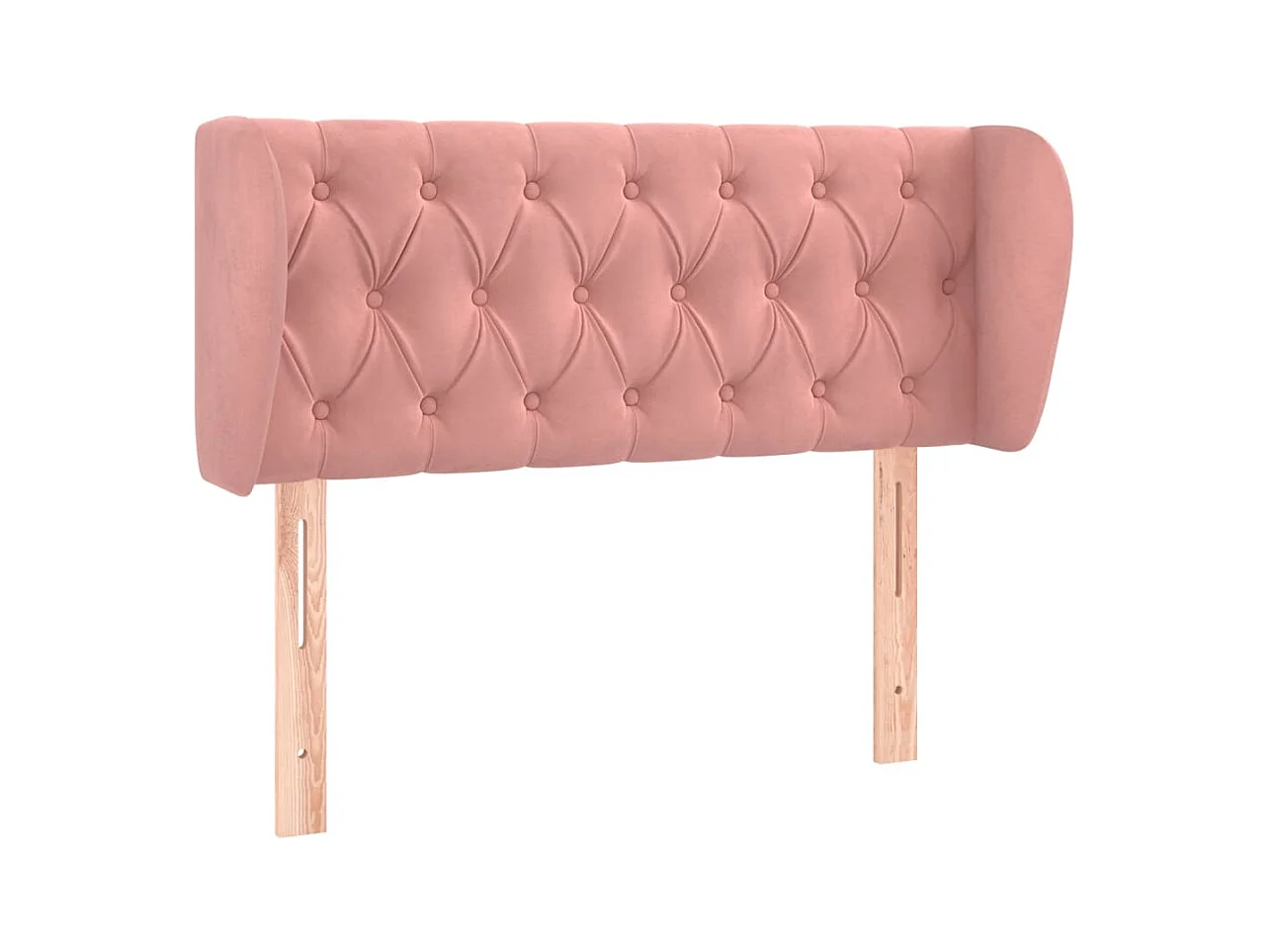 Tête de lit avec oreilles Rose 93x23x78/88 cm Velours