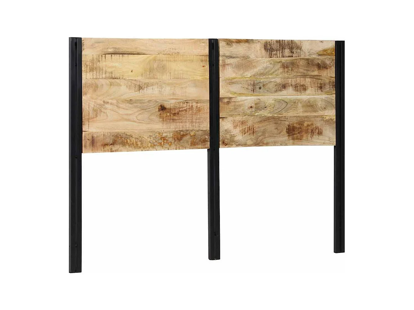 Tête de lit 140 cm bois massif manguier et fer