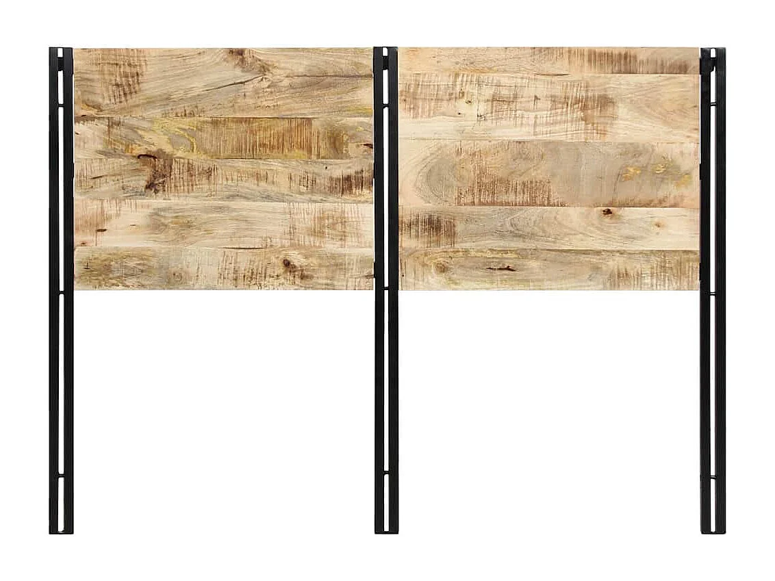 Tête de lit 140 cm bois massif manguier et fer