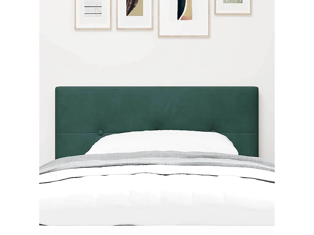 Tête de lit Montage mural Vert foncé 90 cm Velours