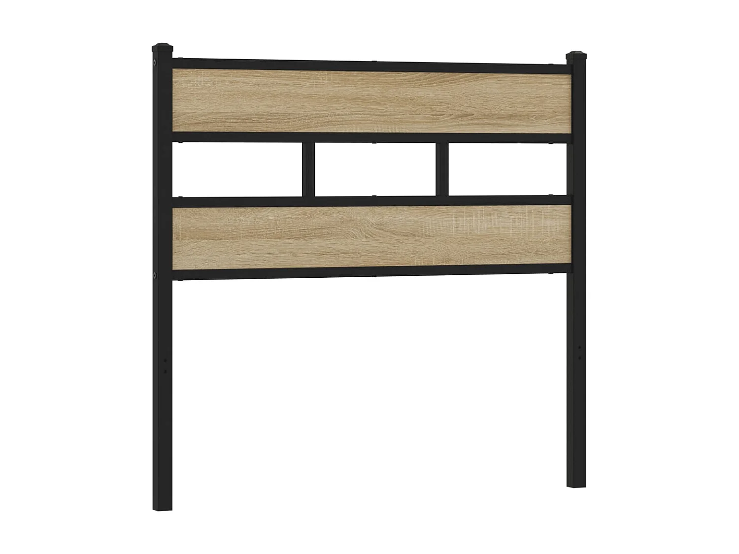 Tête de lit chêne sonoma 100 cm fer et bois d’ingénierie