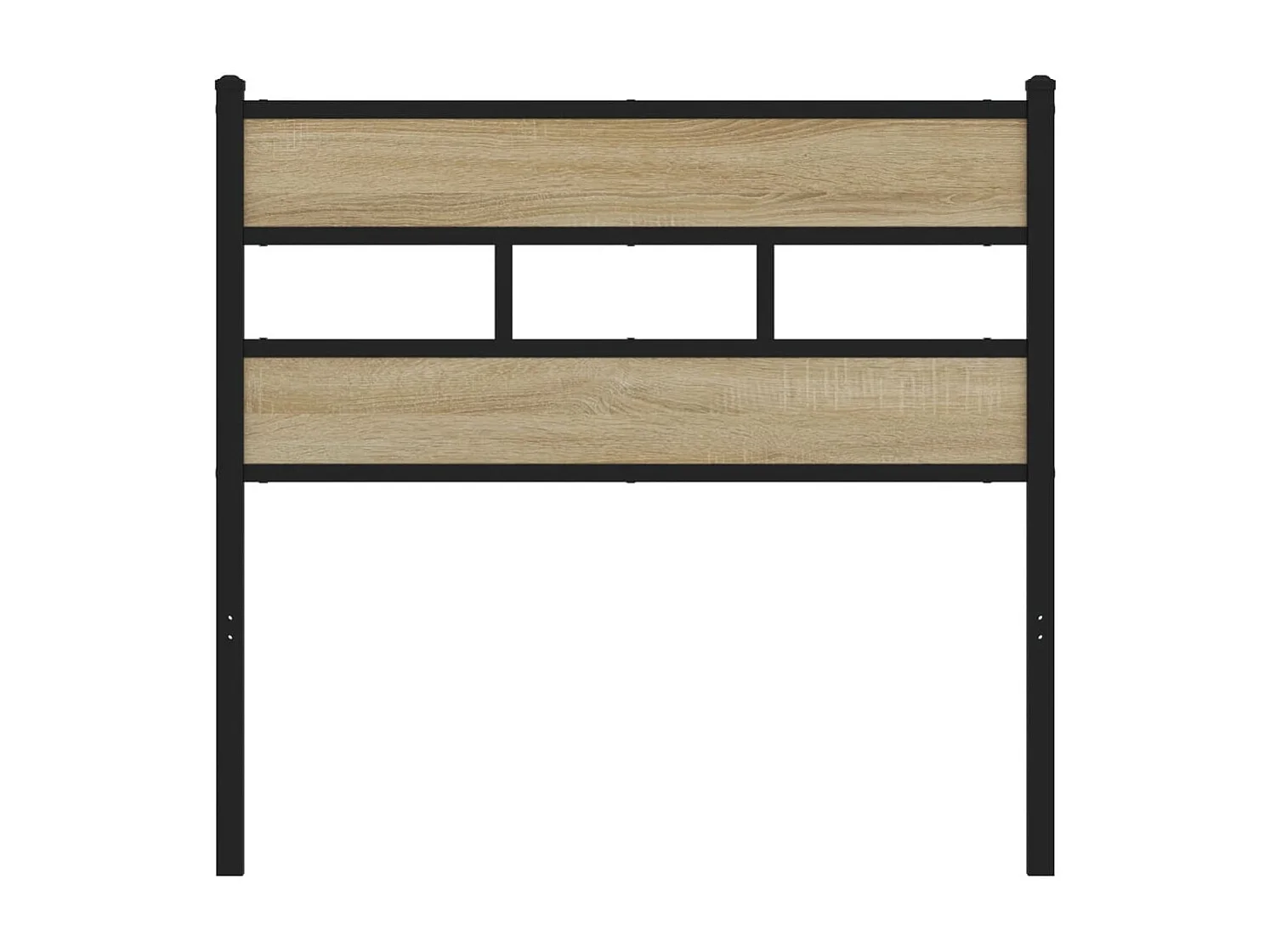 Tête de lit chêne sonoma 100 cm fer et bois d’ingénierie