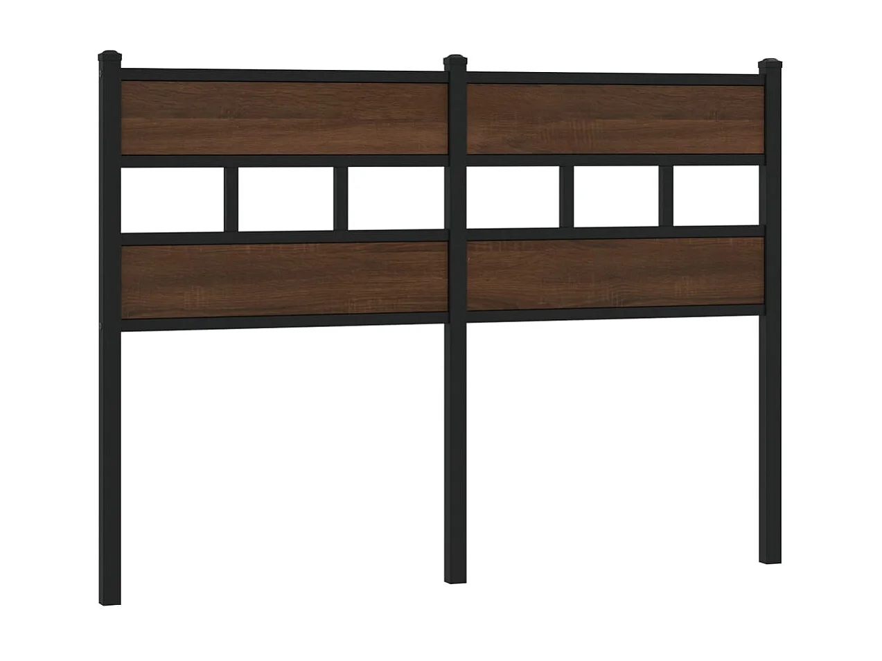Tête de lit chêne marron 120 cm acier et bois d'ingénierie