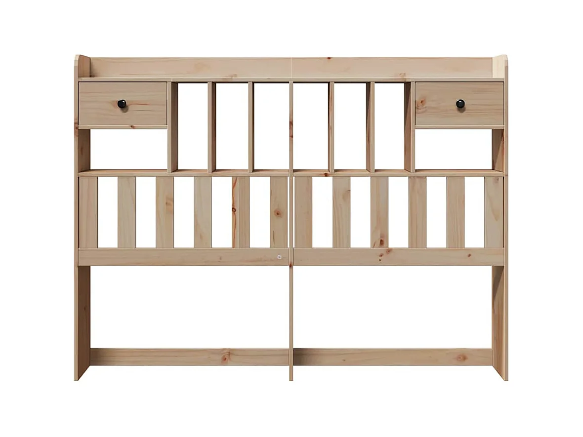 Cabecero de cama con almacenaje madera maciza de pino 140 cm