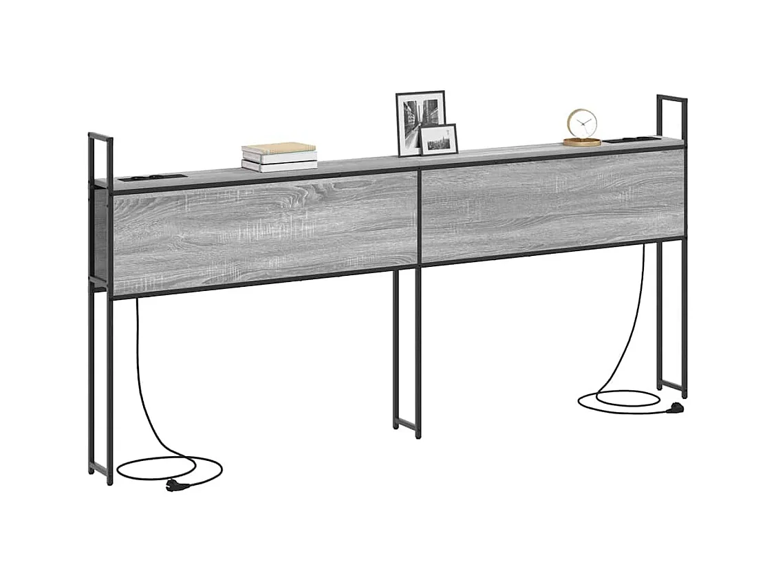 Tête de lit avec Station de Charge Sonoma gris