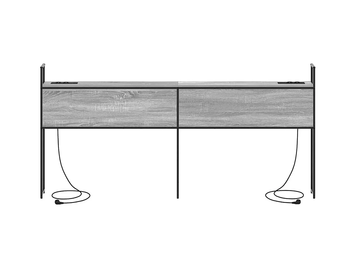 Tête de lit avec Station de Charge Sonoma gris