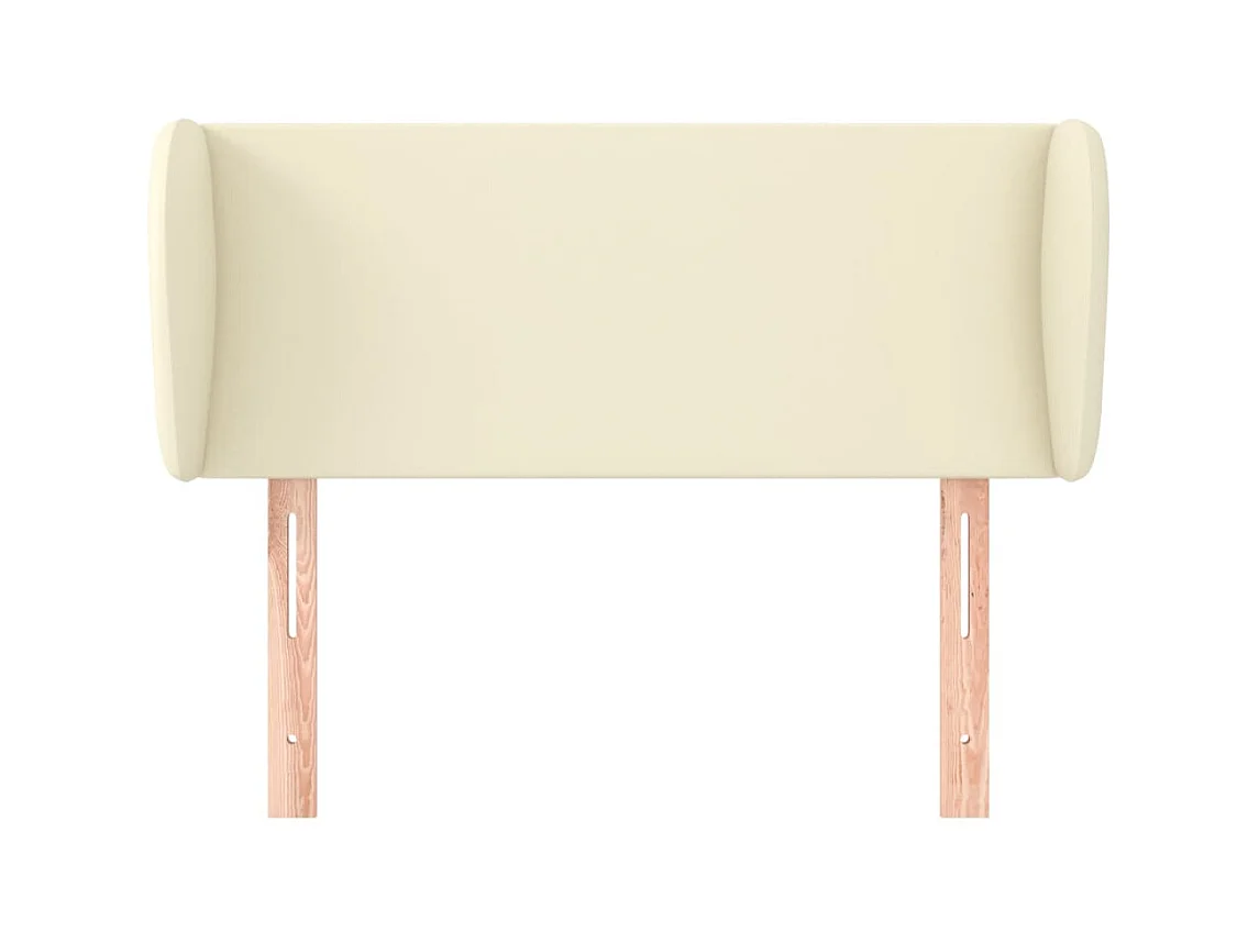 Tête de lit avec oreilles Crème 83x23x78/88 cm Similicuir