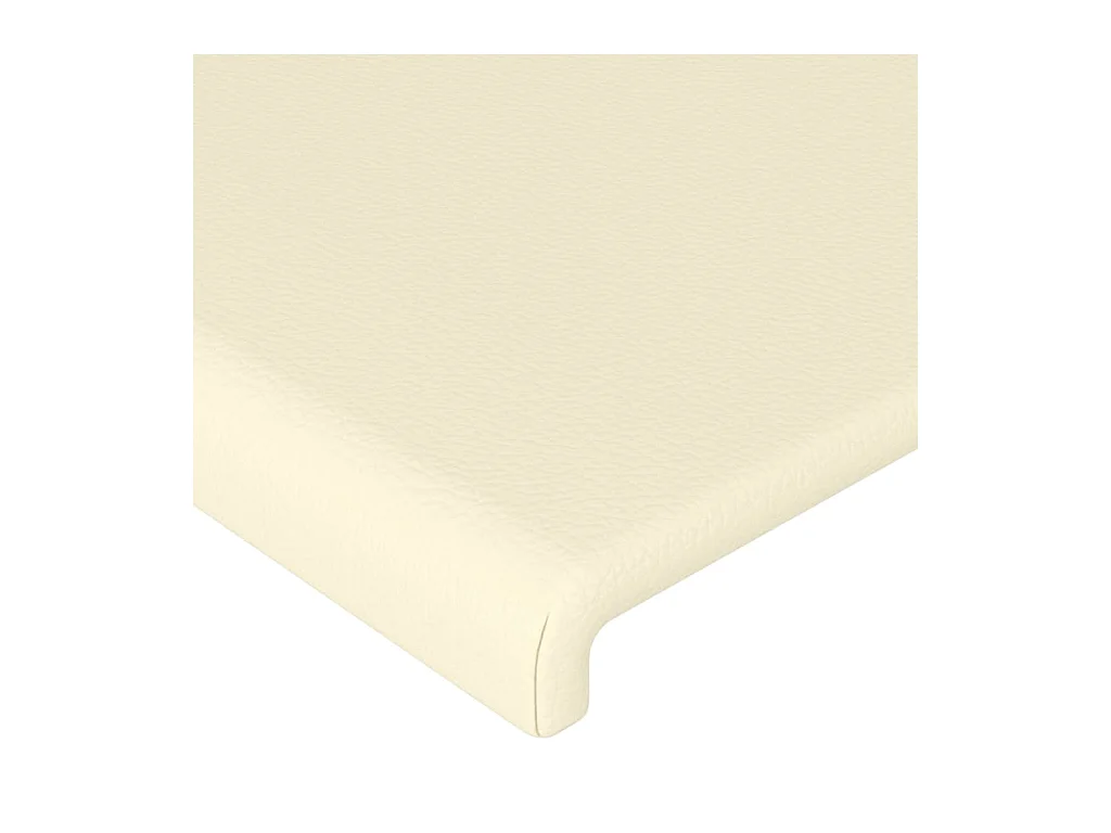 Tête de lit avec oreilles Crème 83x23x78/88 cm Similicuir