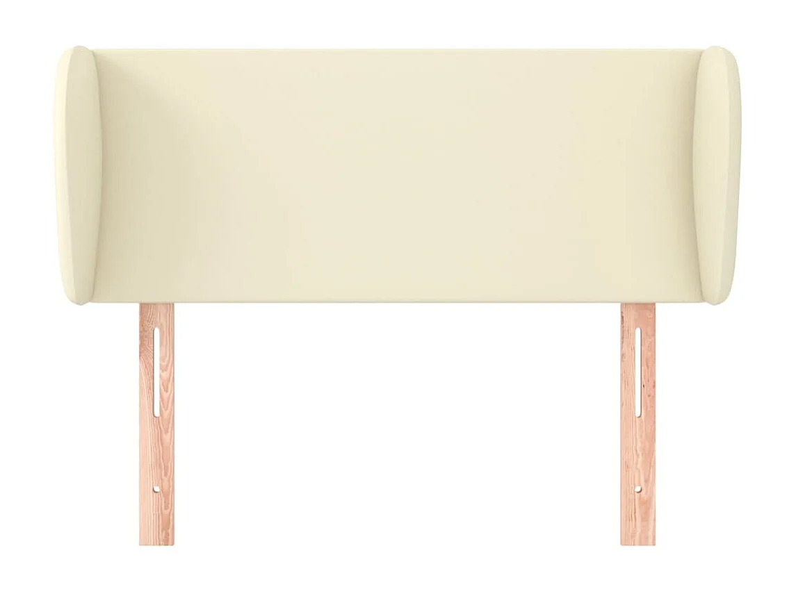 Tête de lit avec oreilles Crème 83x23x78/88 cm Similicuir