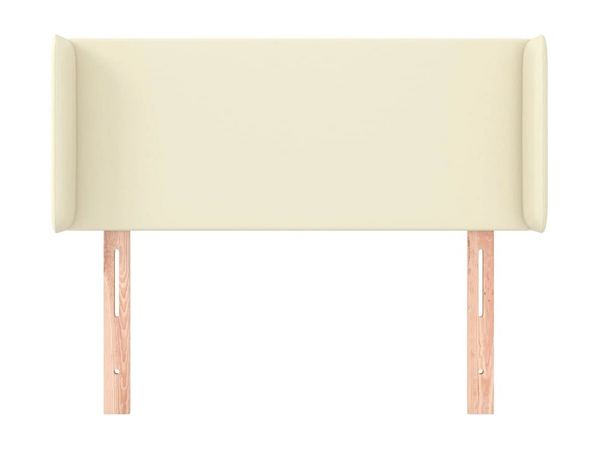 Tête de lit avec oreilles Crème 83x16x78/88 cm Similicuir