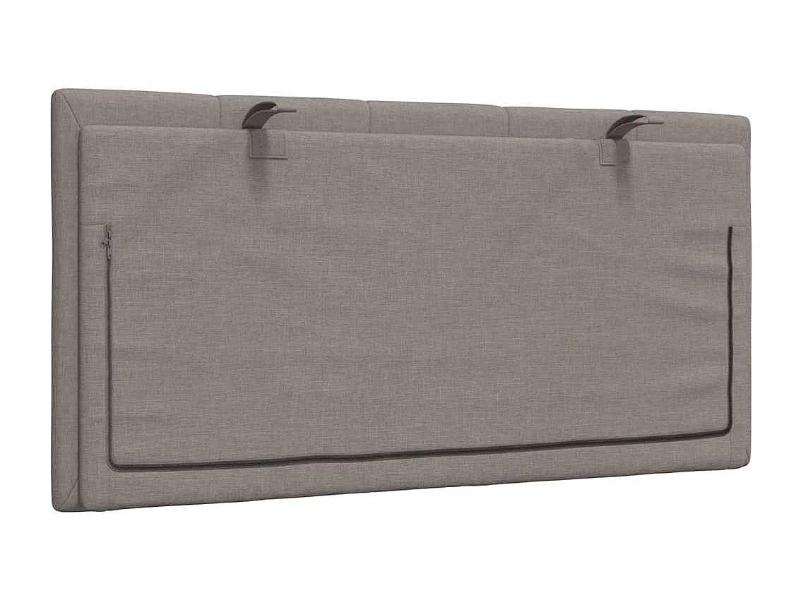 Cabecero de cama acolchado tela gris taupé 100 cm