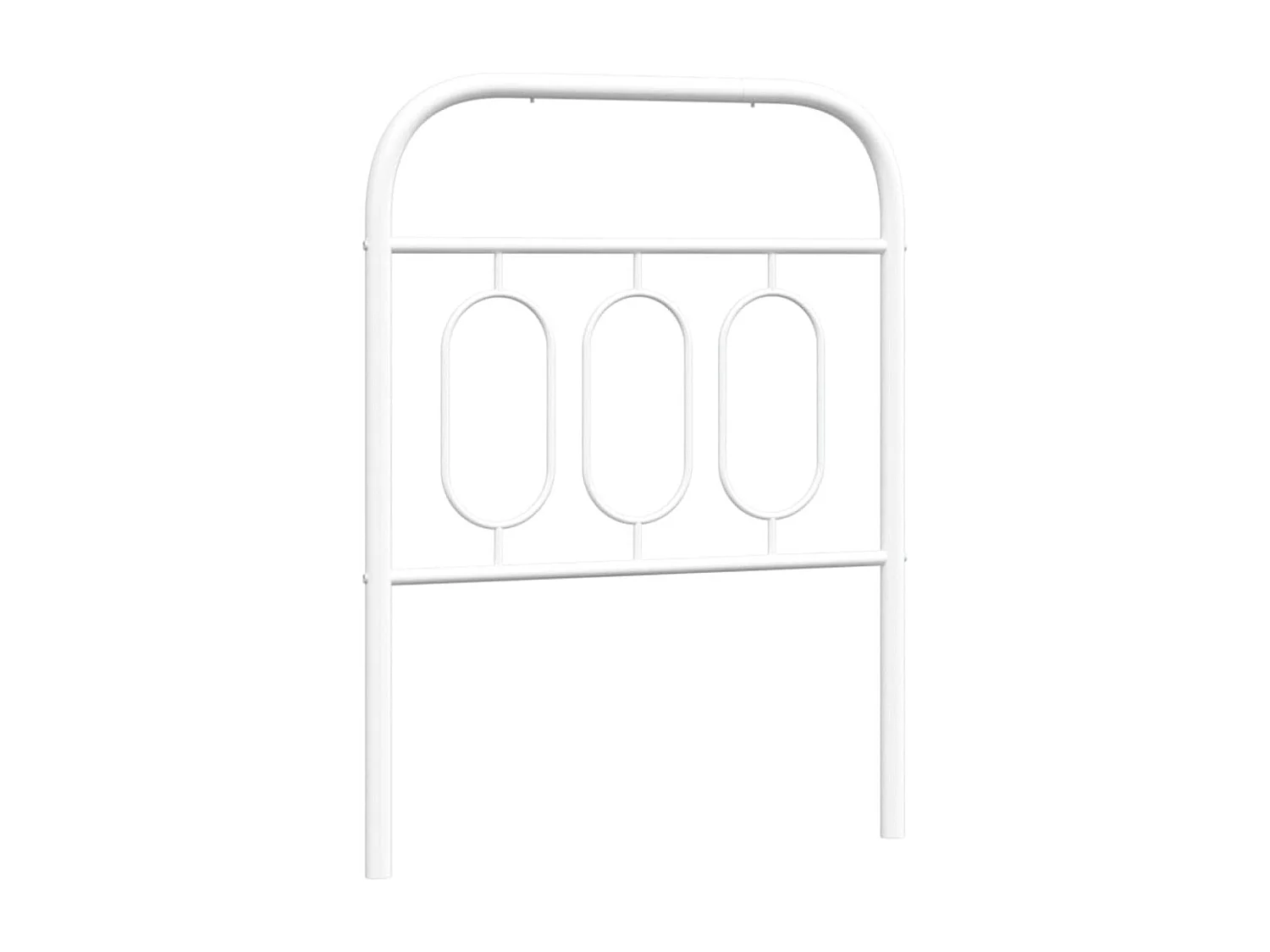 Hoofdbord 75 cm metaal wit