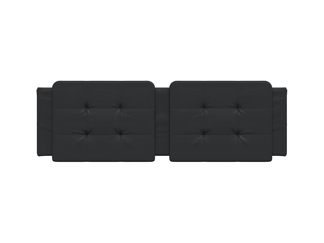 Almofadão de cabeceira 152 cm couro artificial preto