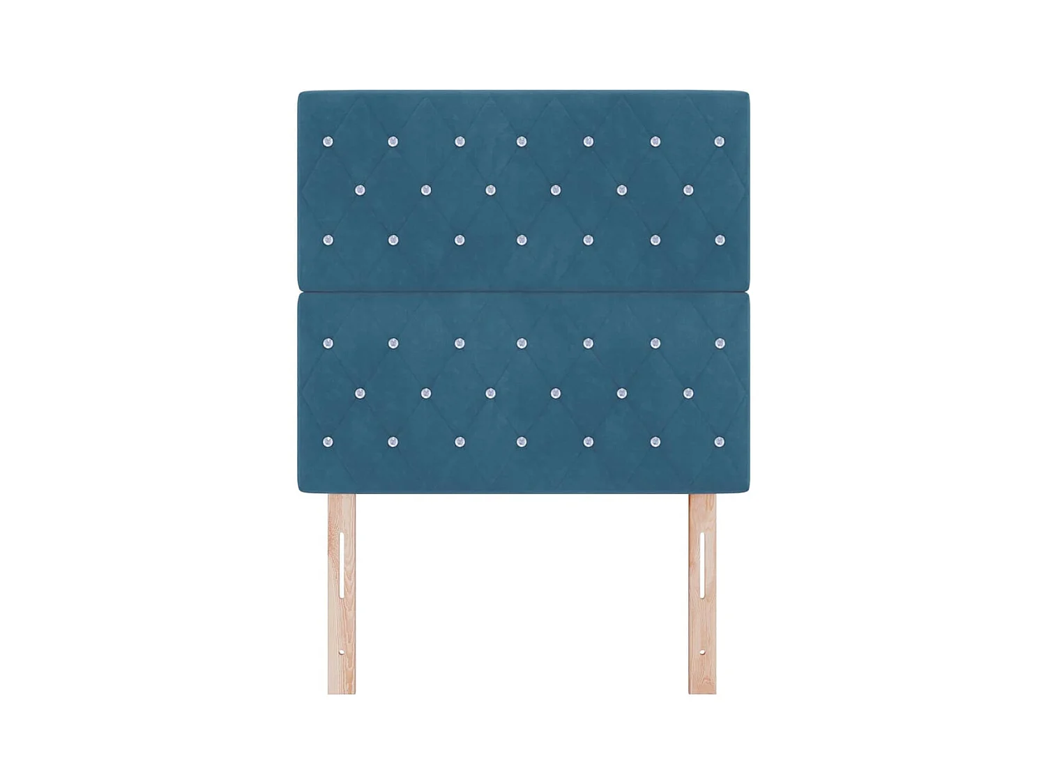 Tête de Lit LED Argyle Bleu foncé 100 cm Velours