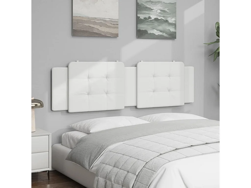 Tête de lit blanc 183 cm similicuir