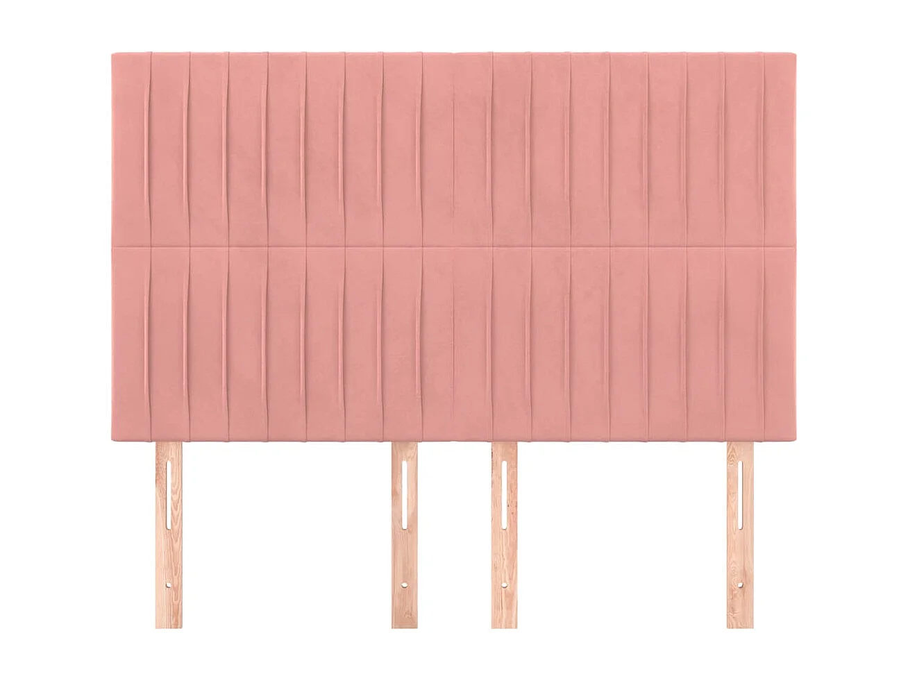 Têtes de lit 4 pièces Rose 72x5x78/88 cm Velours