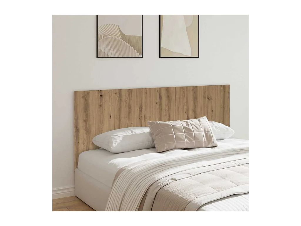 Cabecero de cama madera ingeniería roble artisan 200x1,5x80 cm