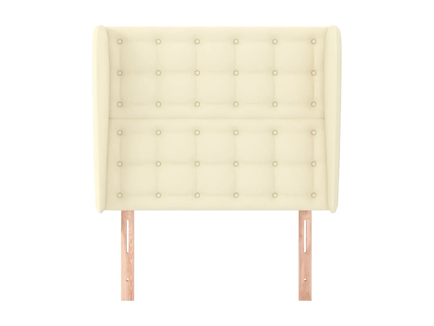 Tête de lit avec oreilles Crème 83x23x118/128 cm Similicuir