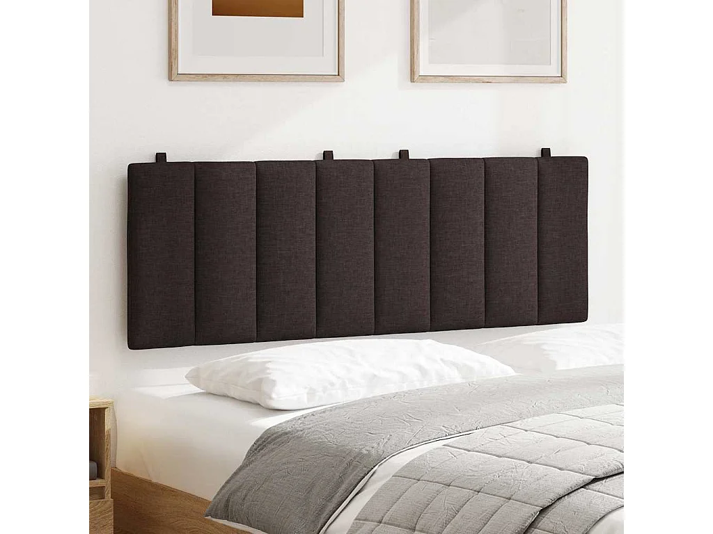 Tête de lit marron foncé 140 cm tissu