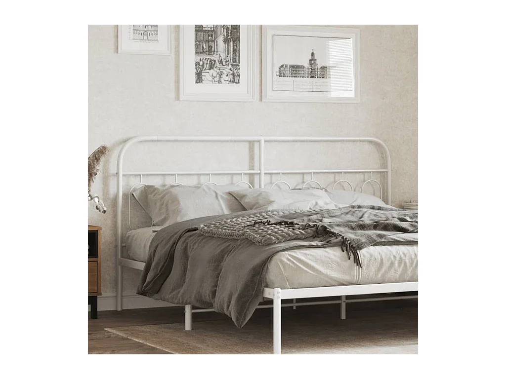 Tête de lit métal blanc 160 cm