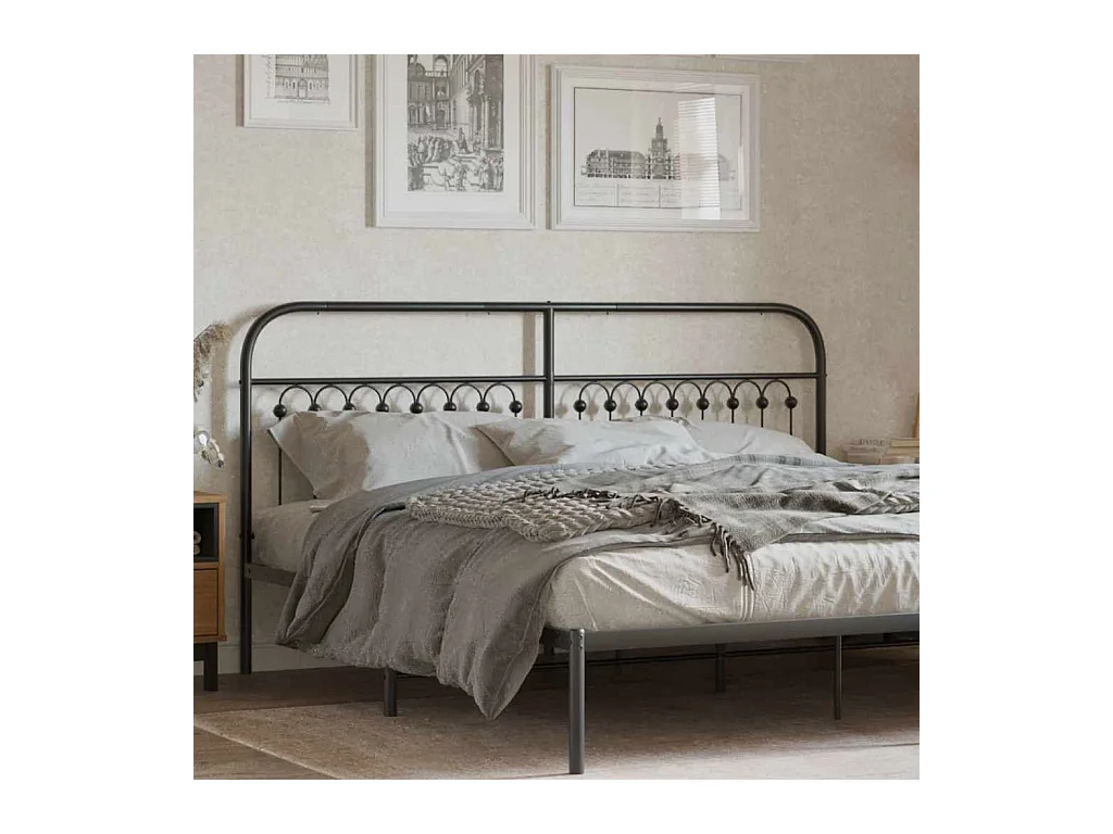 Cabeceira de cama 180 cm metal preto