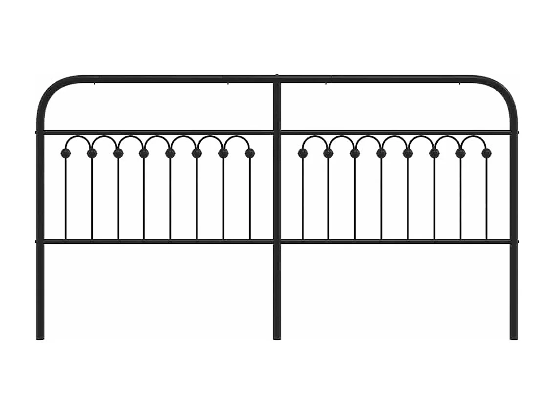 Cabecero de metal negro 180 cm