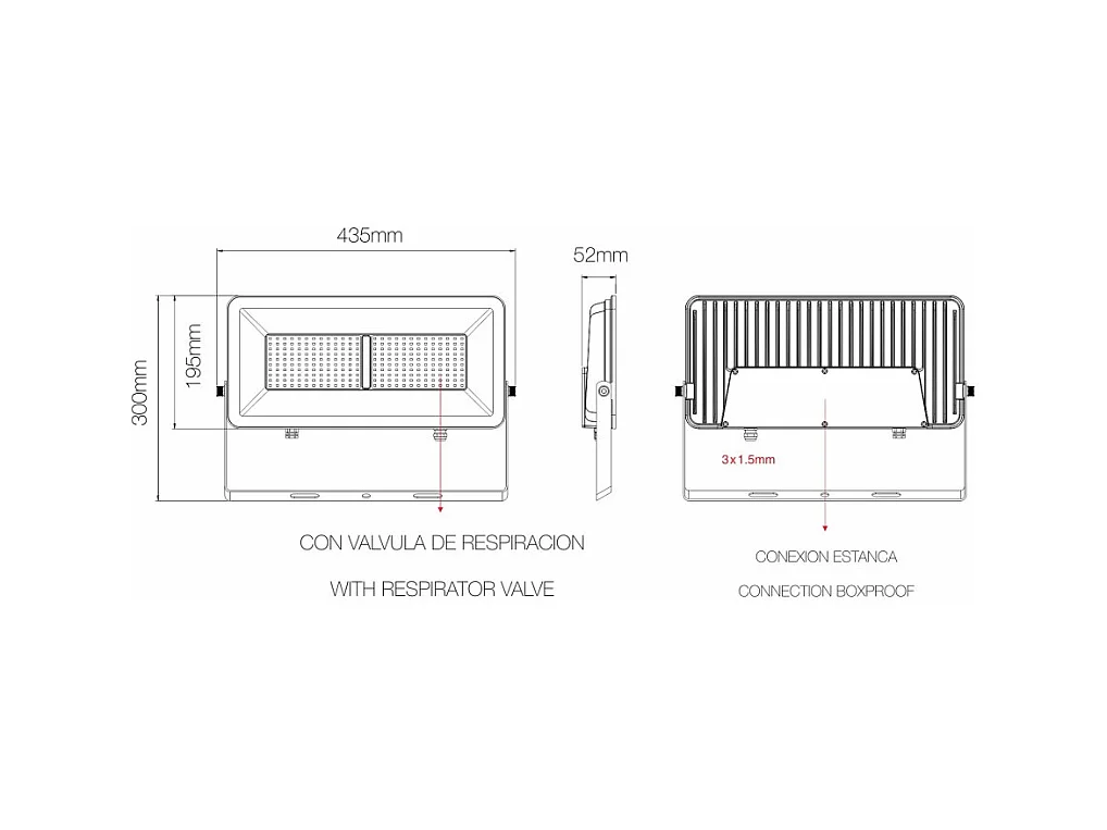 Projecteur LED d'extérieur Beneito & Faure Polaris 150 W CCT IP65 120° - 3000K/4000K/5 000 K - Blanc mat