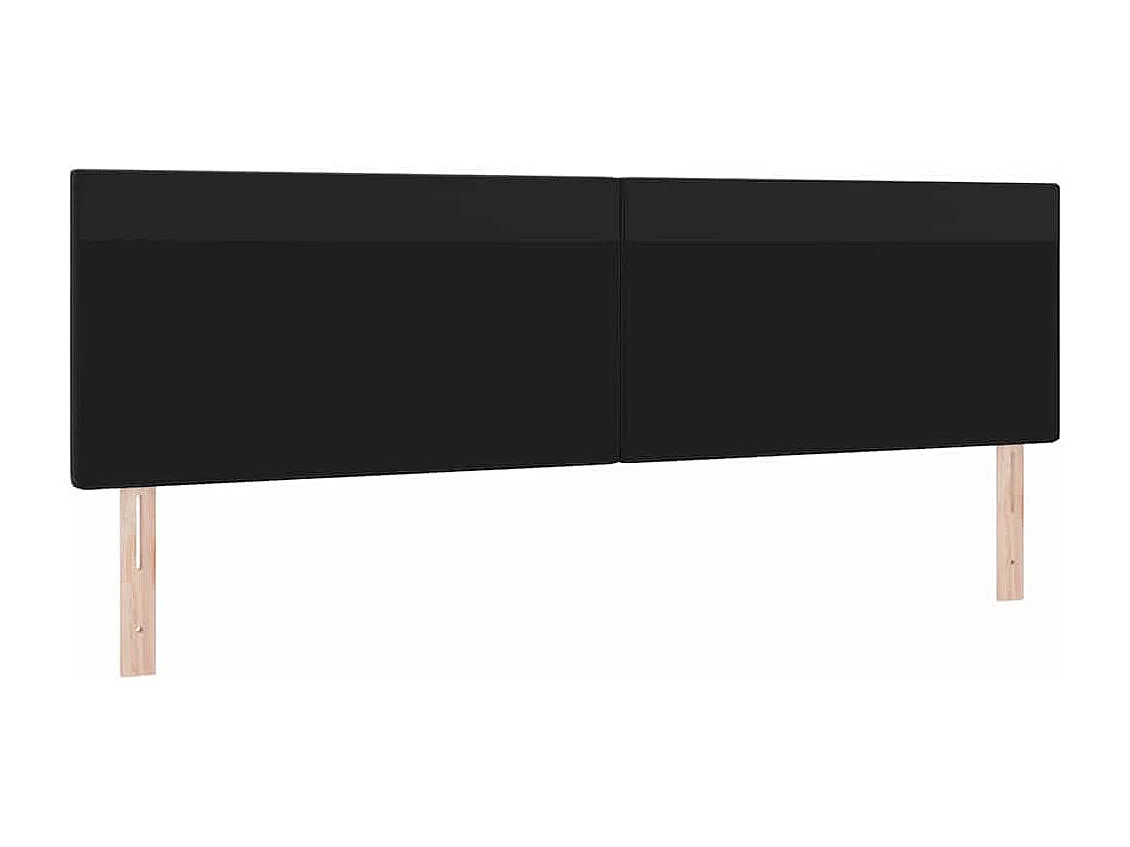 Cabecero con luces de tiras LED con cabecera Negro 200 cm PVC