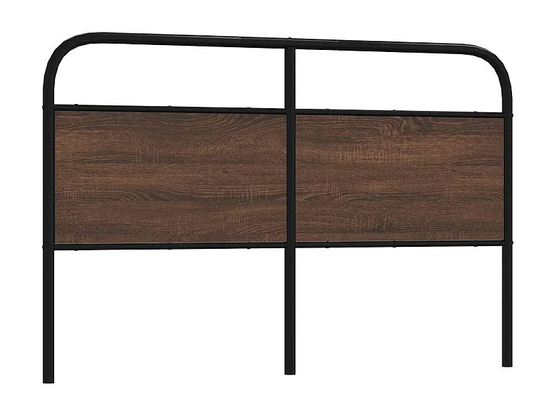 Cabeceira de cama 160cm derivados madeira/aço carvalho castanho