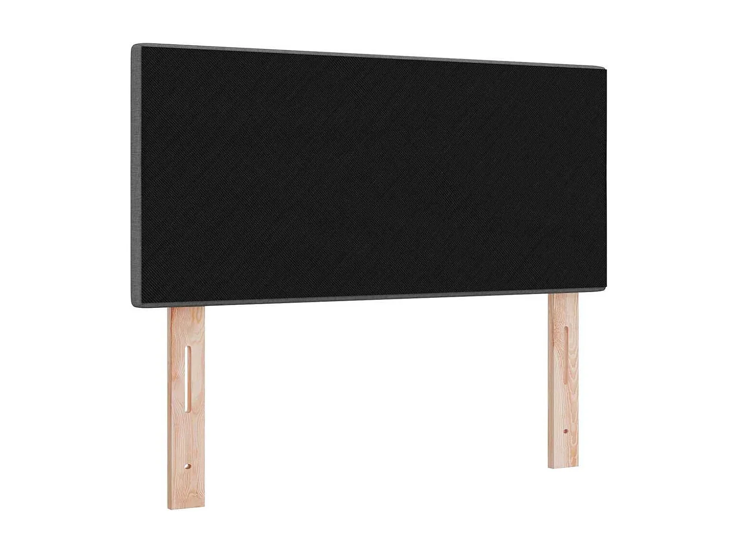 Cabecero LED con luces de tiras LED Gris oscuro 100 cm tela