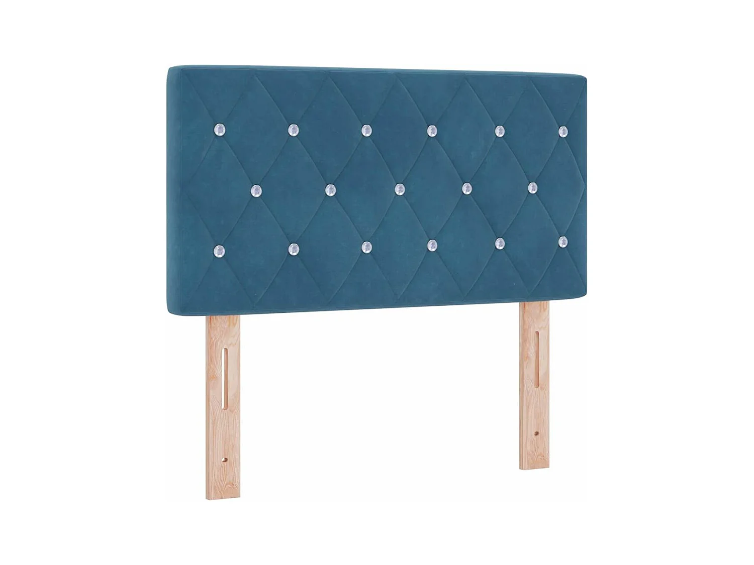 Tête de Lit en Velours Argyle Bleu foncé 80 cm Velours