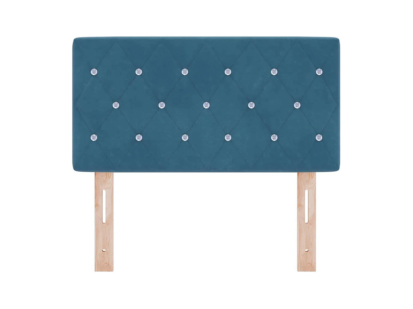 Tête de Lit en Velours Argyle Bleu foncé 80 cm Velours