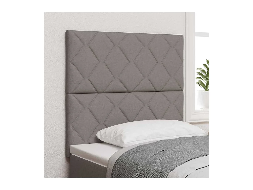 Tête de Lit en Tissu Géométrique Taupe 100 cm tissu