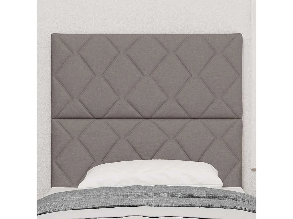 Tête de Lit en Tissu Géométrique Taupe 100 cm tissu