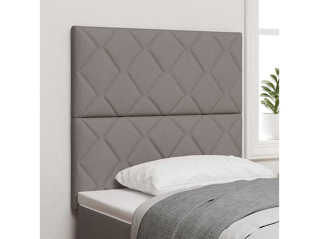 Tête de Lit en Tissu Géométrique Taupe 100 cm tissu