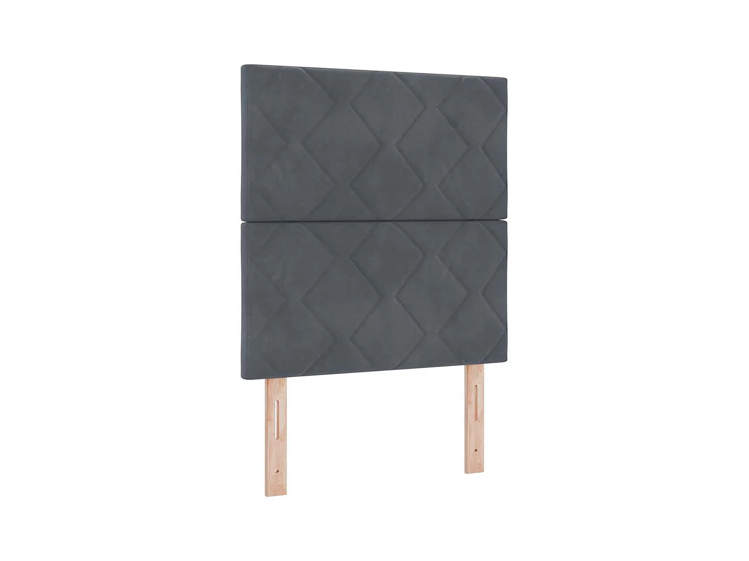 Tête de lit Montage mural Géométrique Gris foncé 80 cm Velours