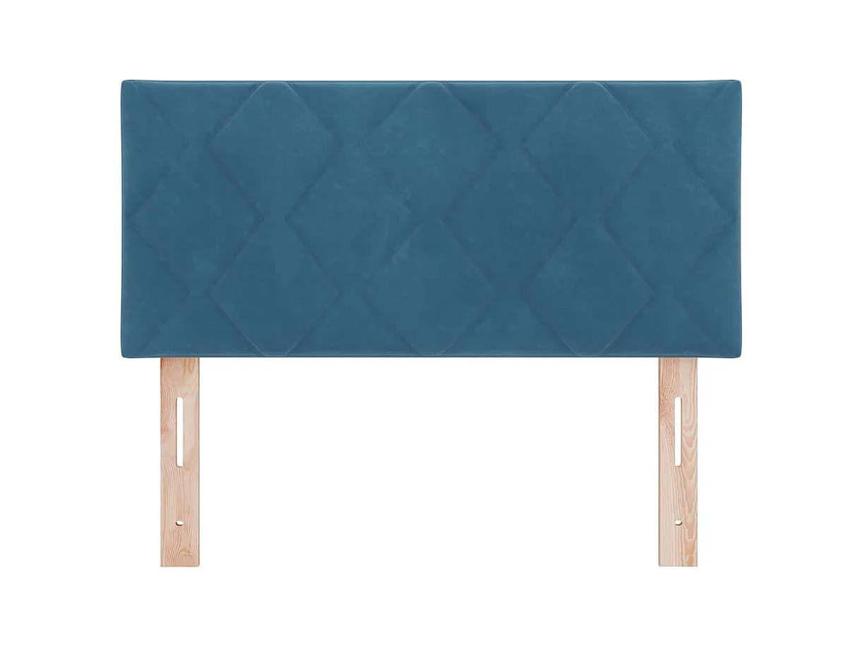 Tête de Lit LED Géométrique Bleu foncé 90 cm Velours