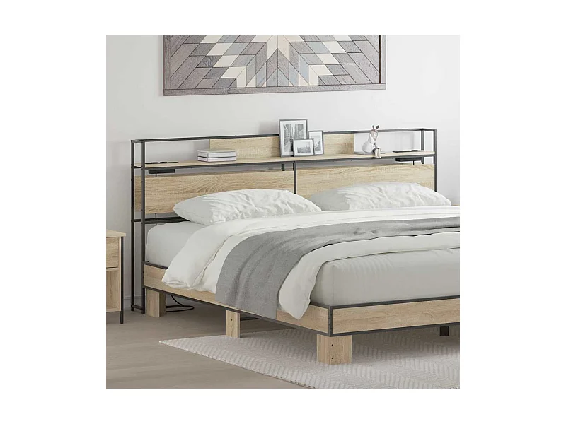 Tête de lit de rangement Chêne sonoma 180 cm Bois d'ingénierie
