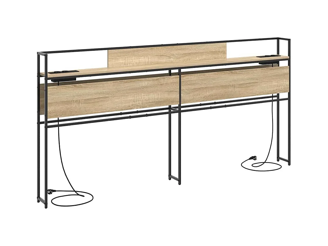 Tête de lit de rangement Chêne sonoma 180 cm Bois d'ingénierie