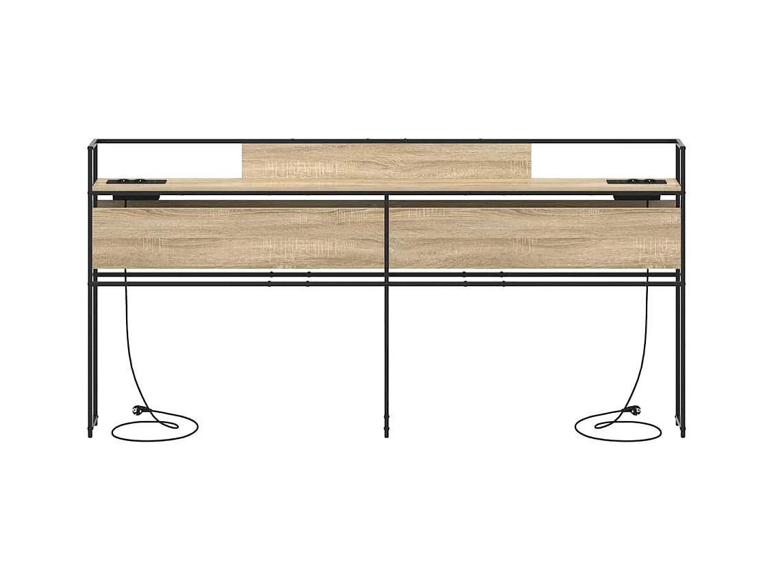 Tête de lit de rangement Chêne sonoma 180 cm Bois d'ingénierie