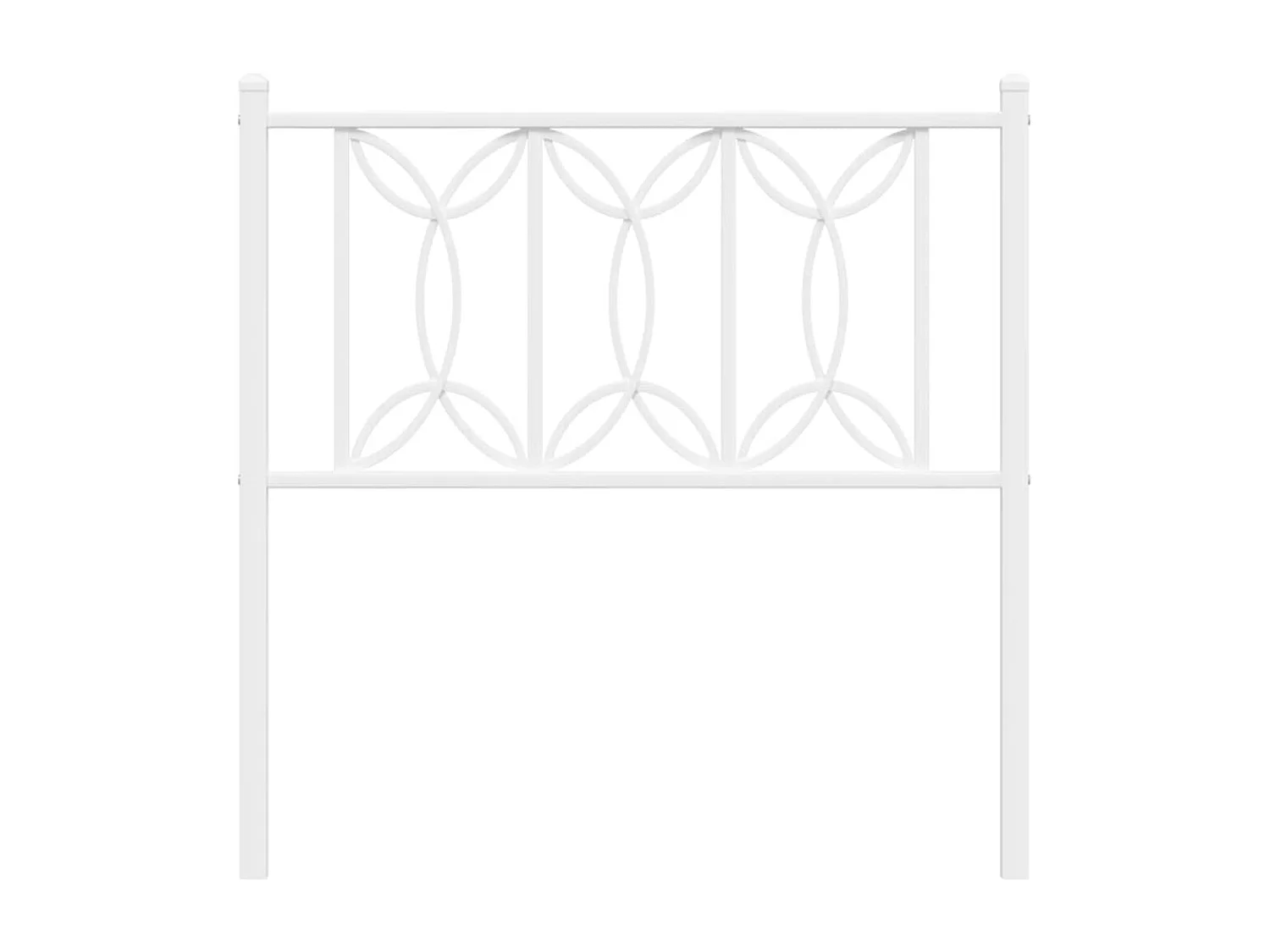 Hoofdbord 90 cm metaal wit