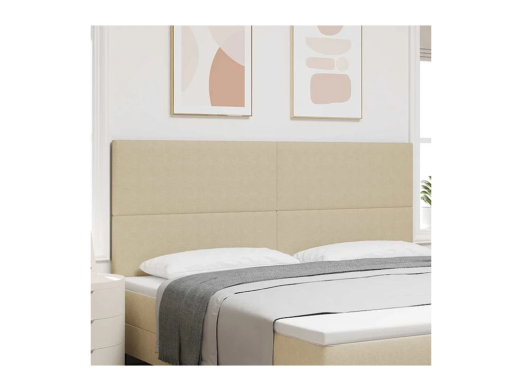 Tête de lit LED avec des lumières à LED Vert gris 200 cm tissu