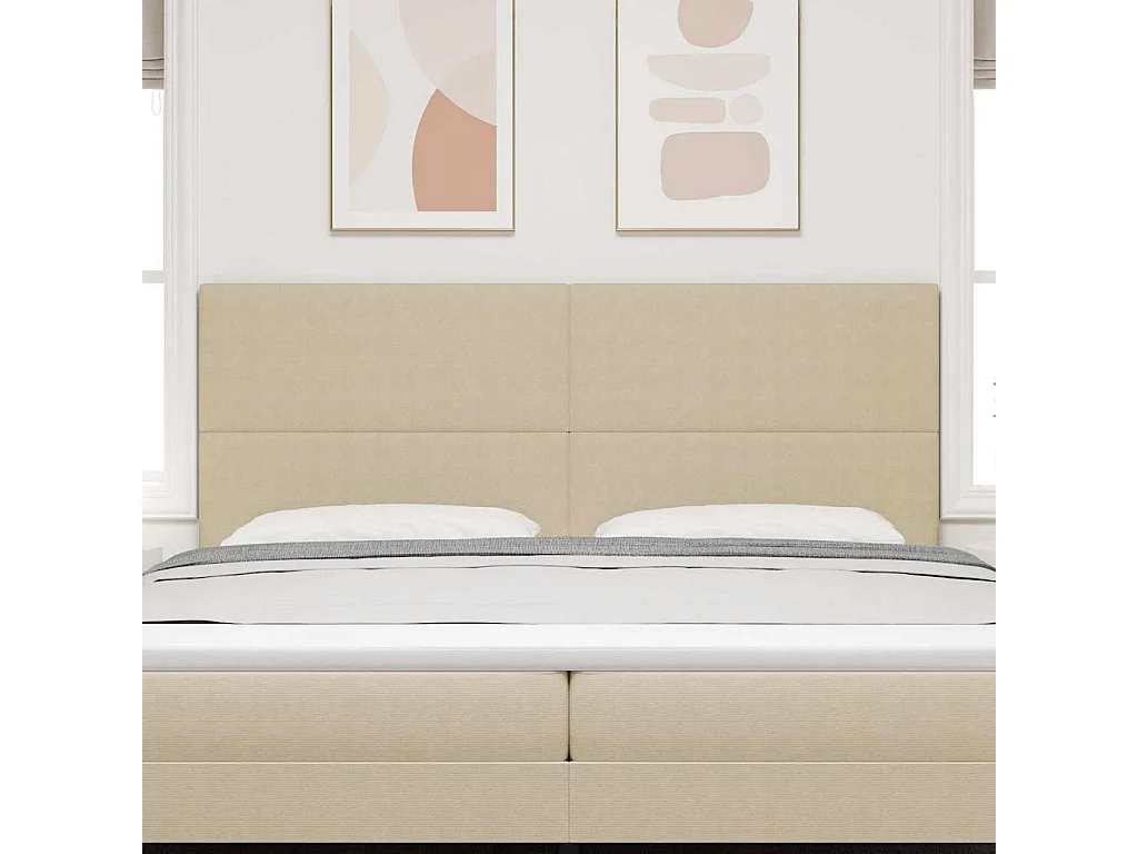 Tête de lit LED avec des lumières à LED Vert gris 200 cm tissu