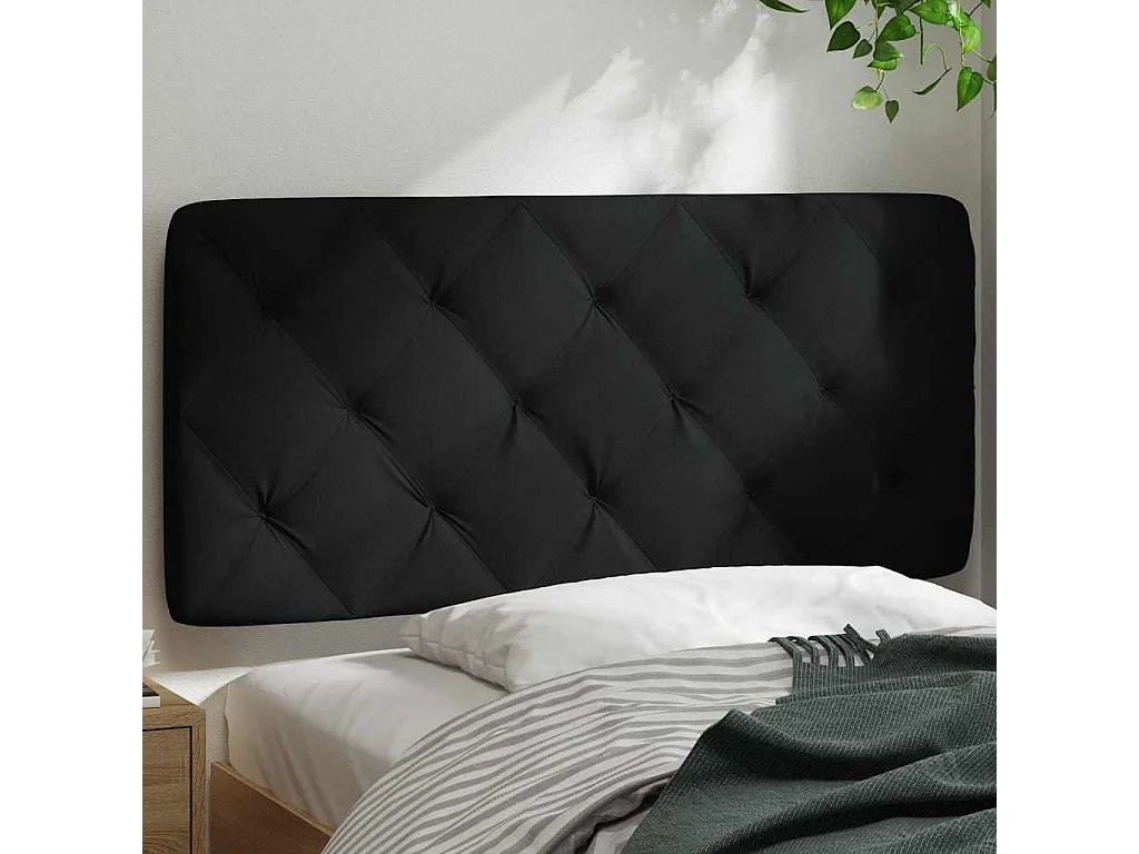 Almofadão de cabeceira 100 cm tecido preto