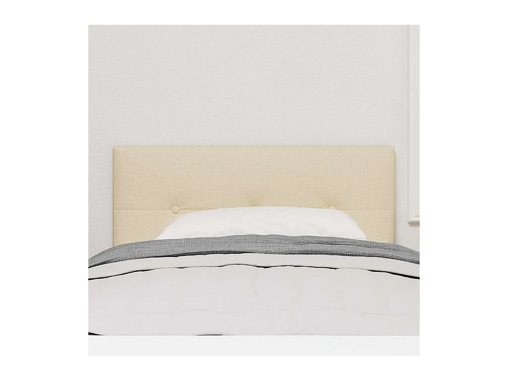 Tête de lit avec tête de lit Crème 100 cm tissu