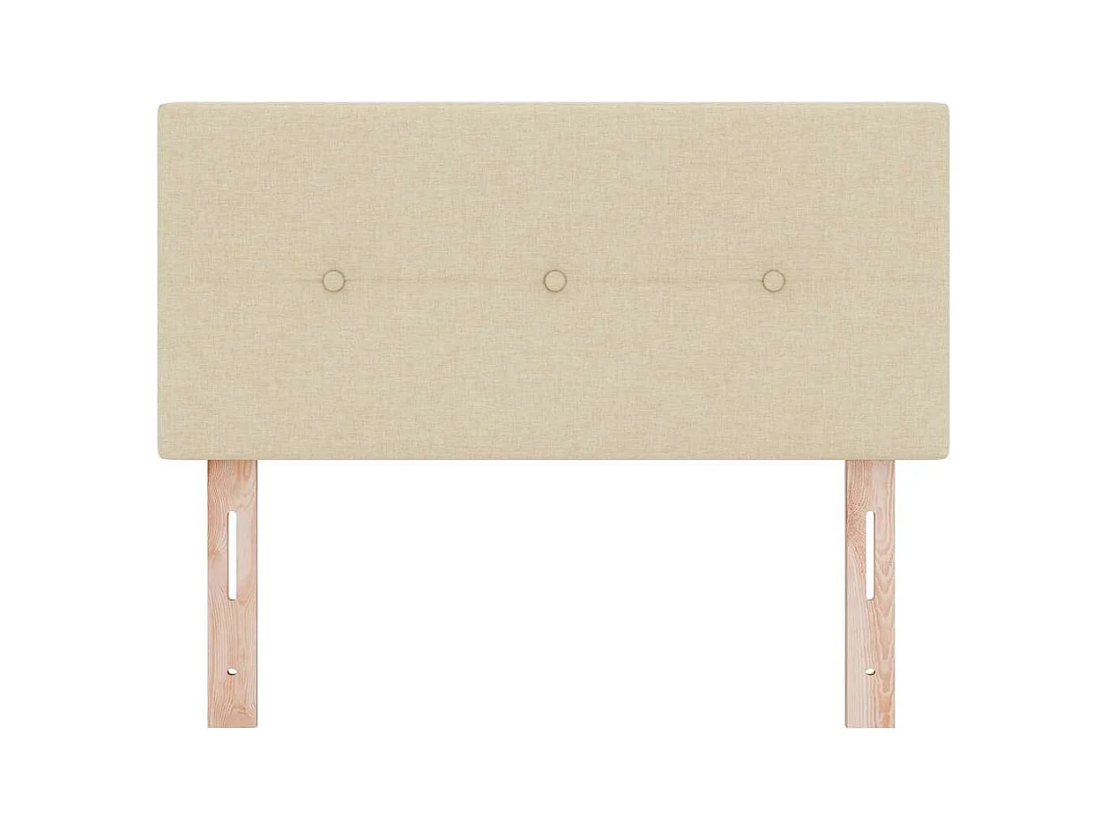 Tête de lit avec tête de lit Crème 100 cm tissu