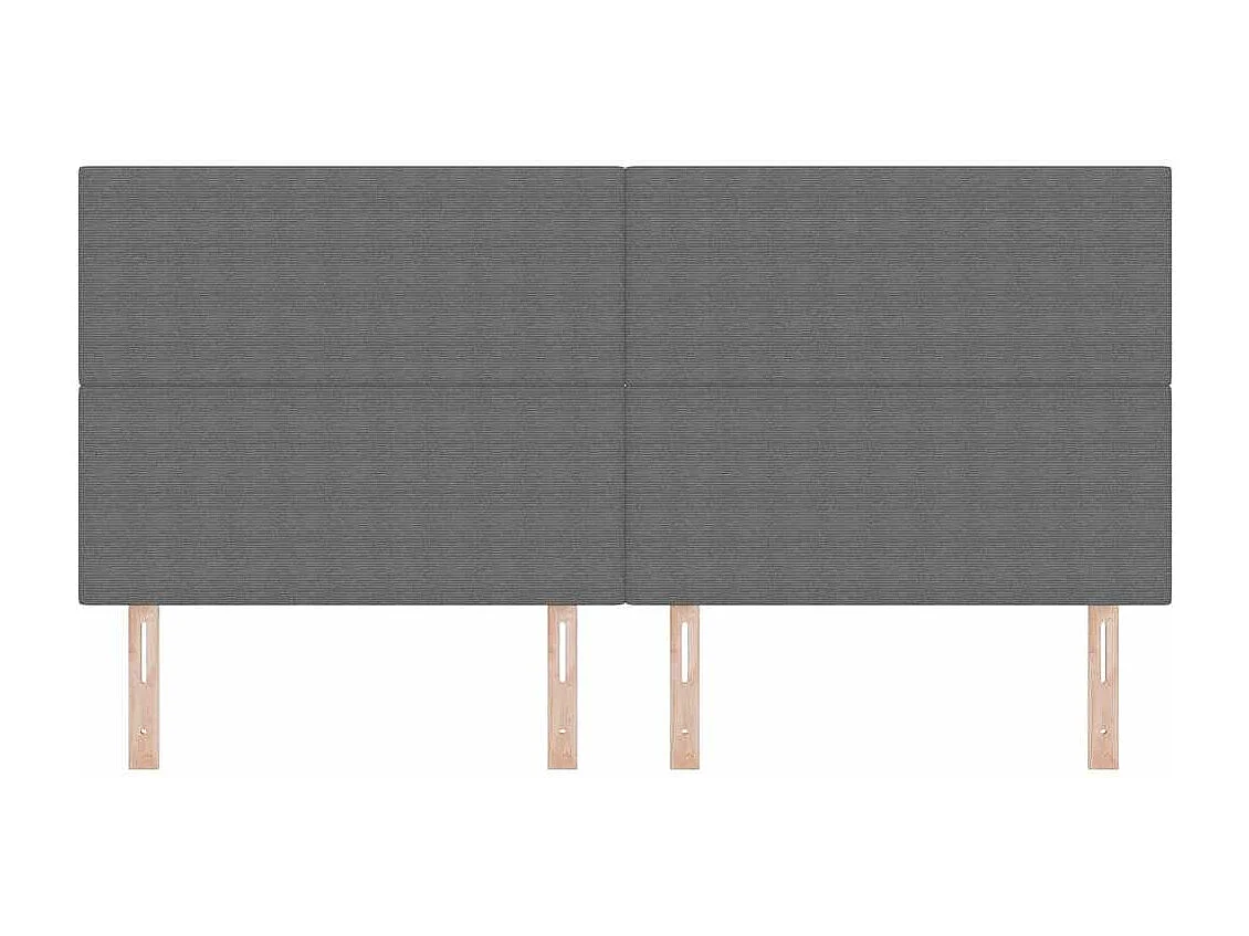 Tête de lit LED avec des lumières à LED Gris clair 200 cm tissu