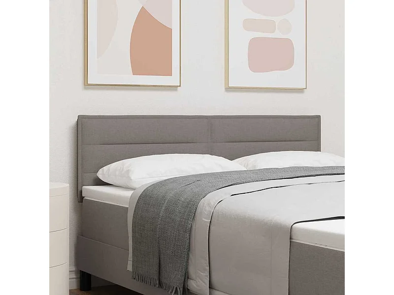 Tête de lit LED avec des lumières à LED Taupe 160 cm tissu