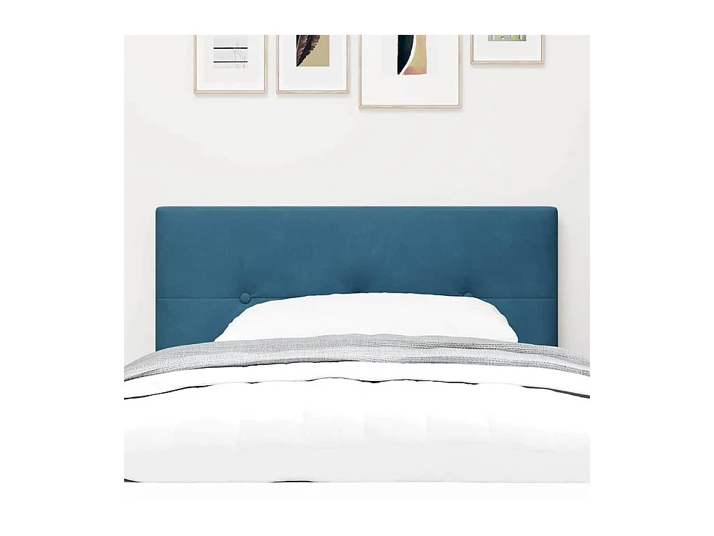 Tête de lit Montage mural Bleu foncé 80 cm Velours