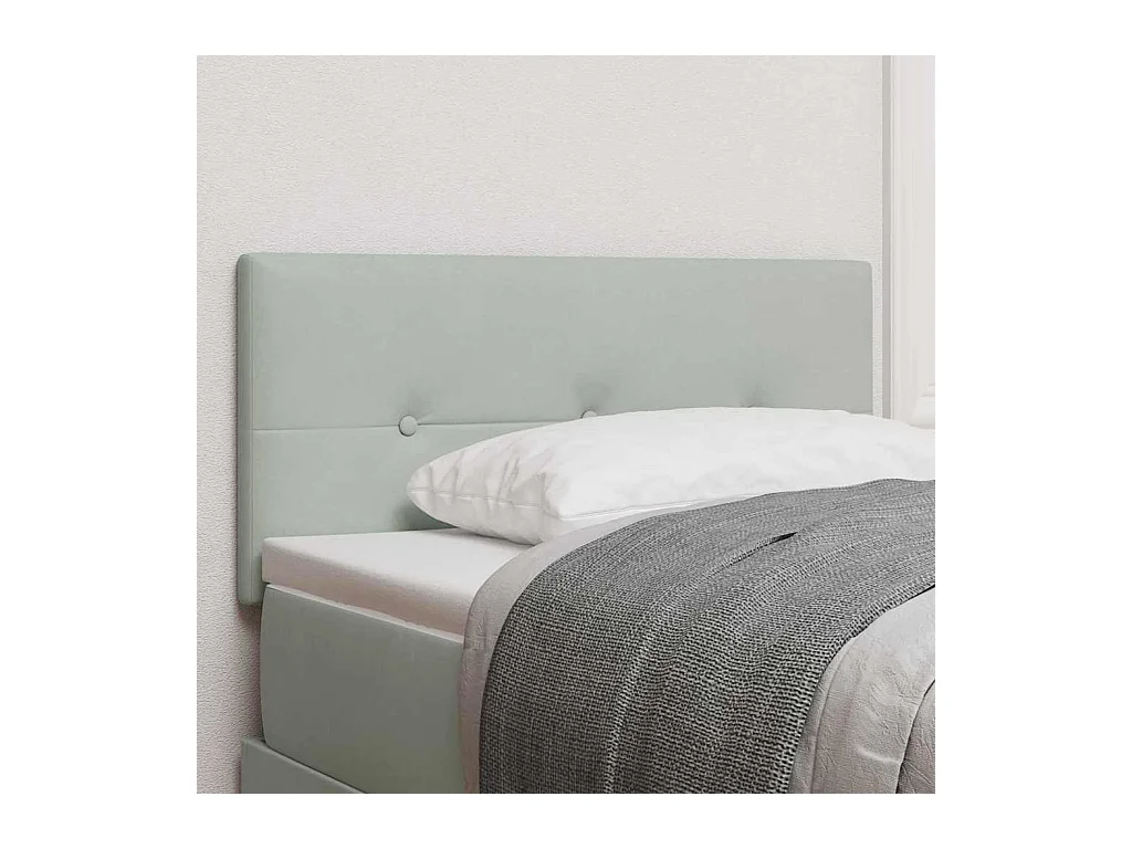 Tête de lit Montage mural Gris clair 80 cm Velours